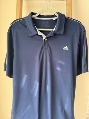 adidas Navy Polo with White Trim
